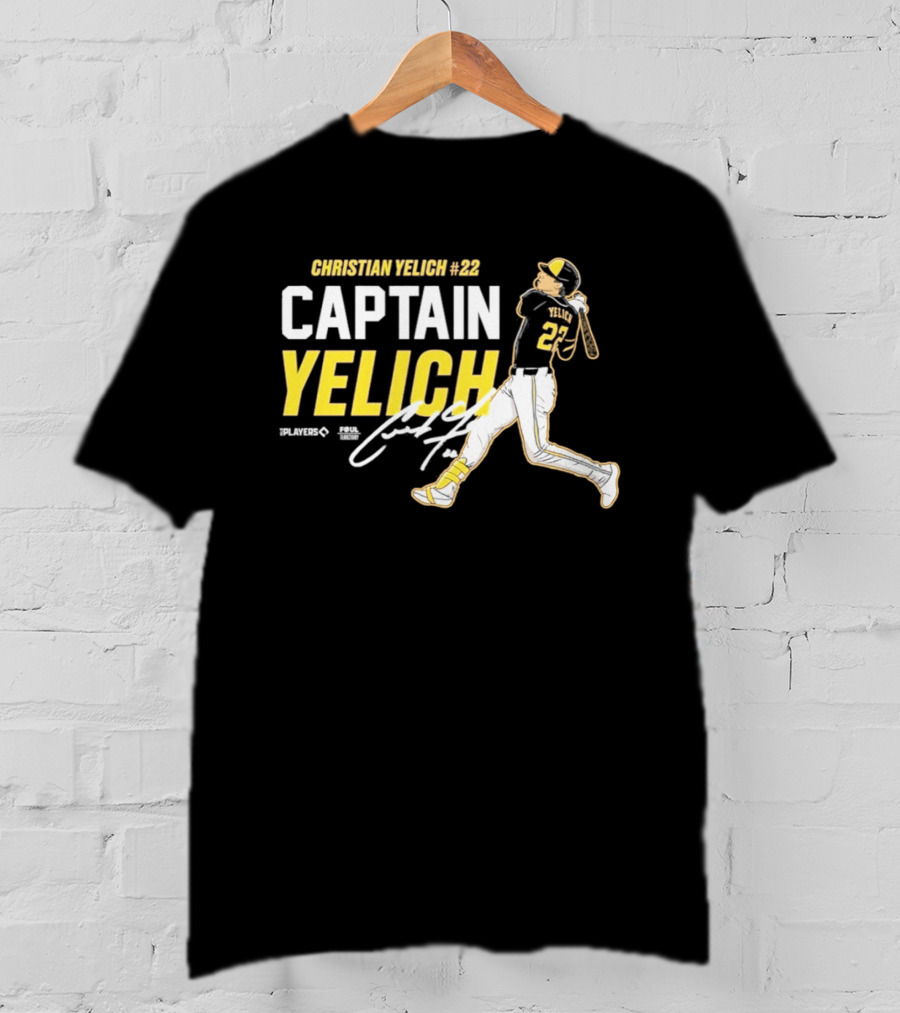 Milwaukee Brewers Christian Yelich 22 Captain Yelich Signature T-Shirt