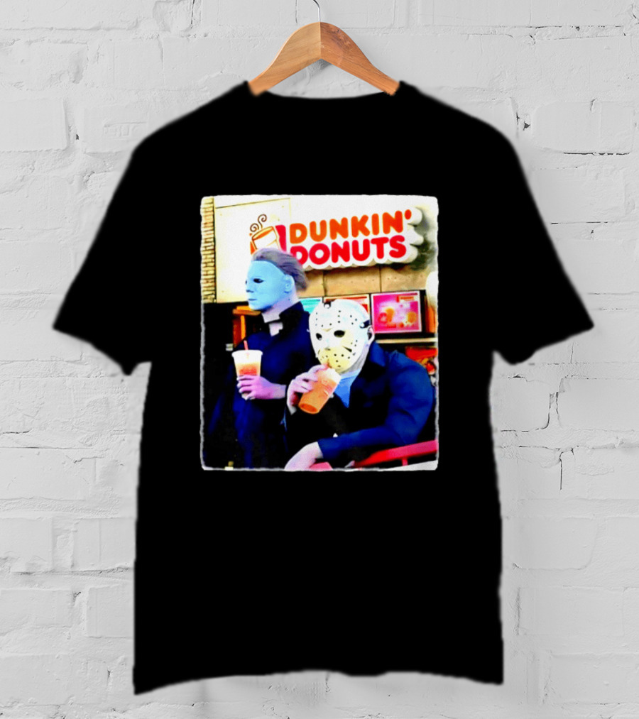 Dunkin Donuts Halloween 2026 Michael Myers Jason Voorhees Meme T-Shirt