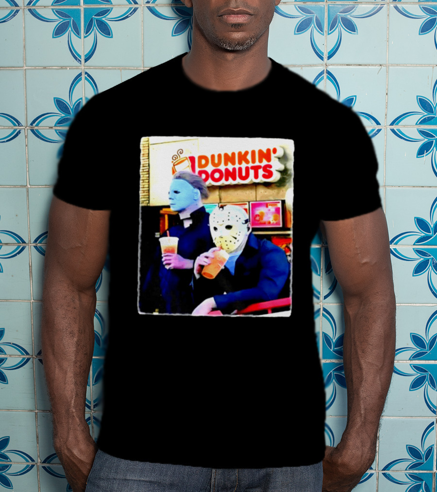 Dunkin Donuts Halloween 2026 Michael Myers Jason Voorhees Meme T-Shirt