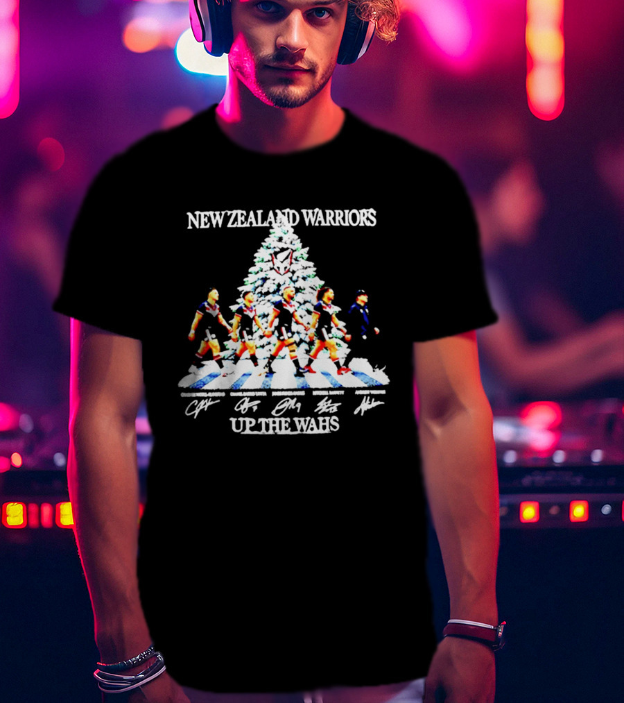 New Zealand Warriors Up The Wahs Christmas 2026 Players Abbey Road T-Shirt