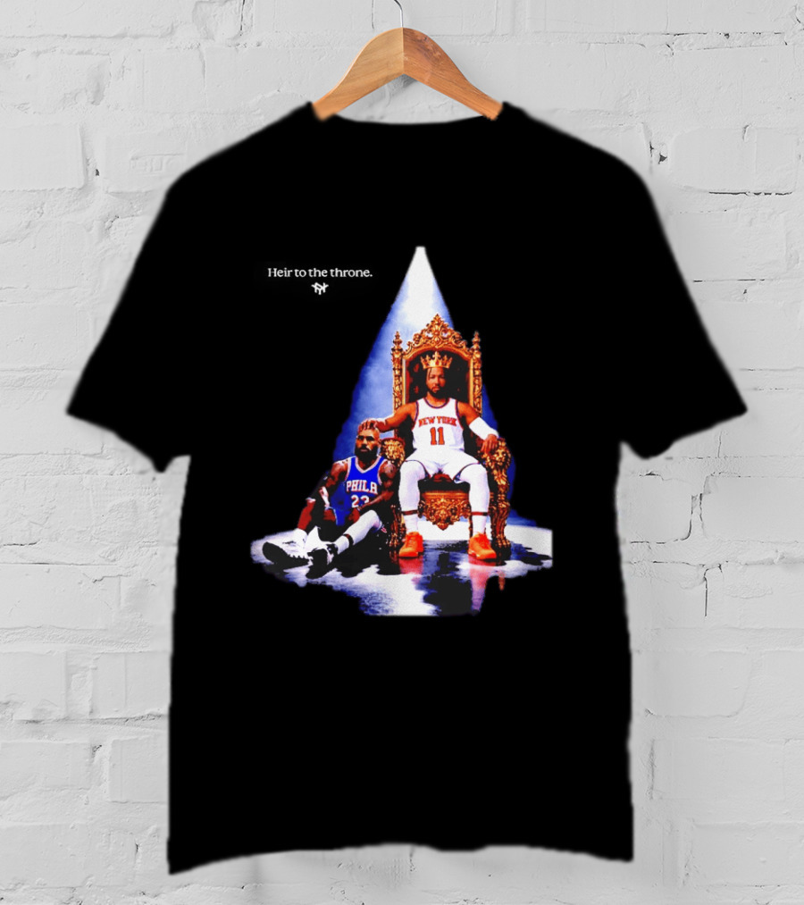 Heir To The Throne New York Knicks Jalen Brunson Basketball Crowned In Glory T-Shirt