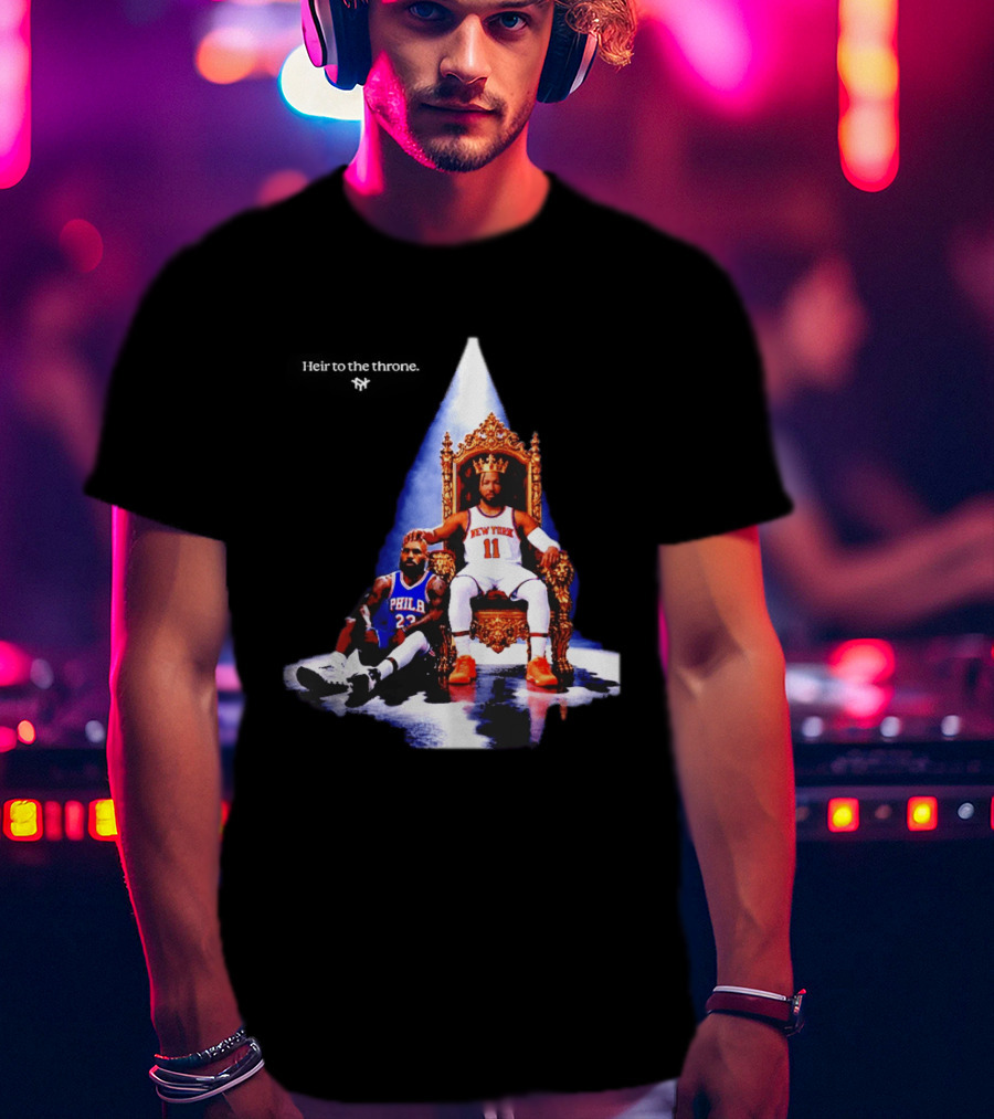 Heir To The Throne New York Knicks Jalen Brunson Basketball Crowned In Glory T-Shirt