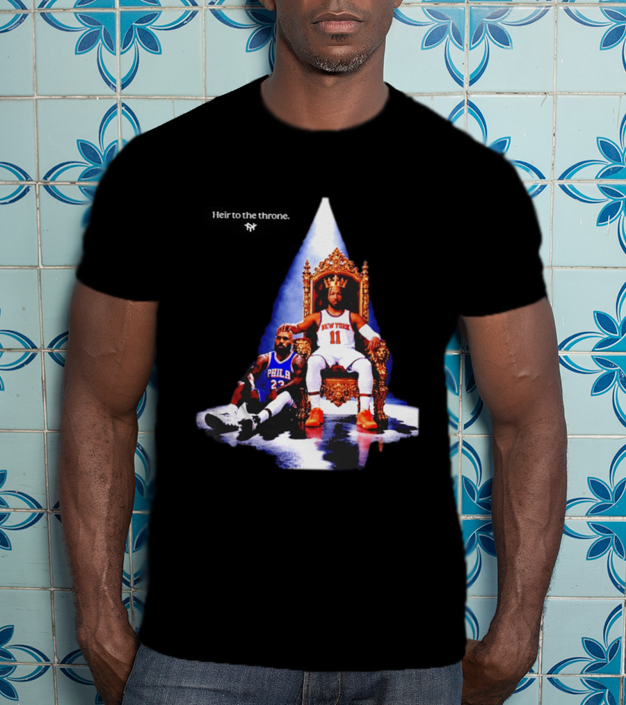 Heir To The Throne New York Knicks Jalen Brunson Basketball Crowned In Glory T-Shirt