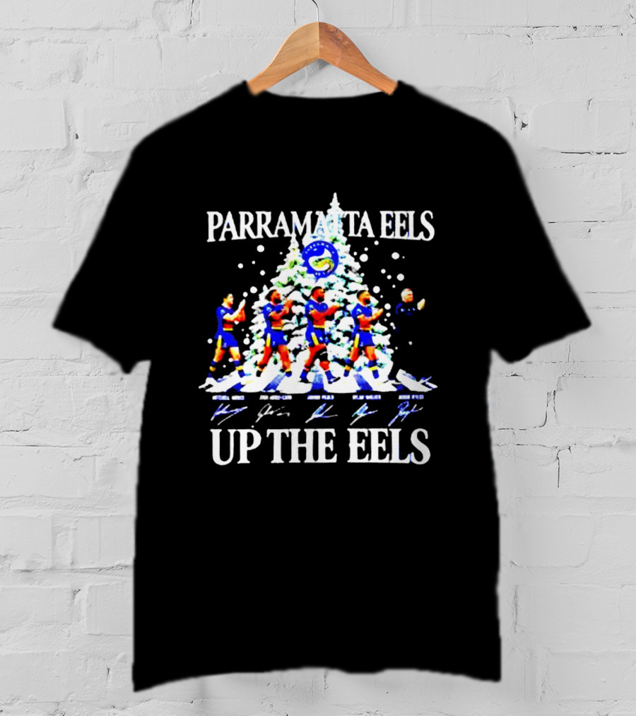 Parramatta Eels NRL Christmas 2026 Up The Eels Players Signatures T-Shirt