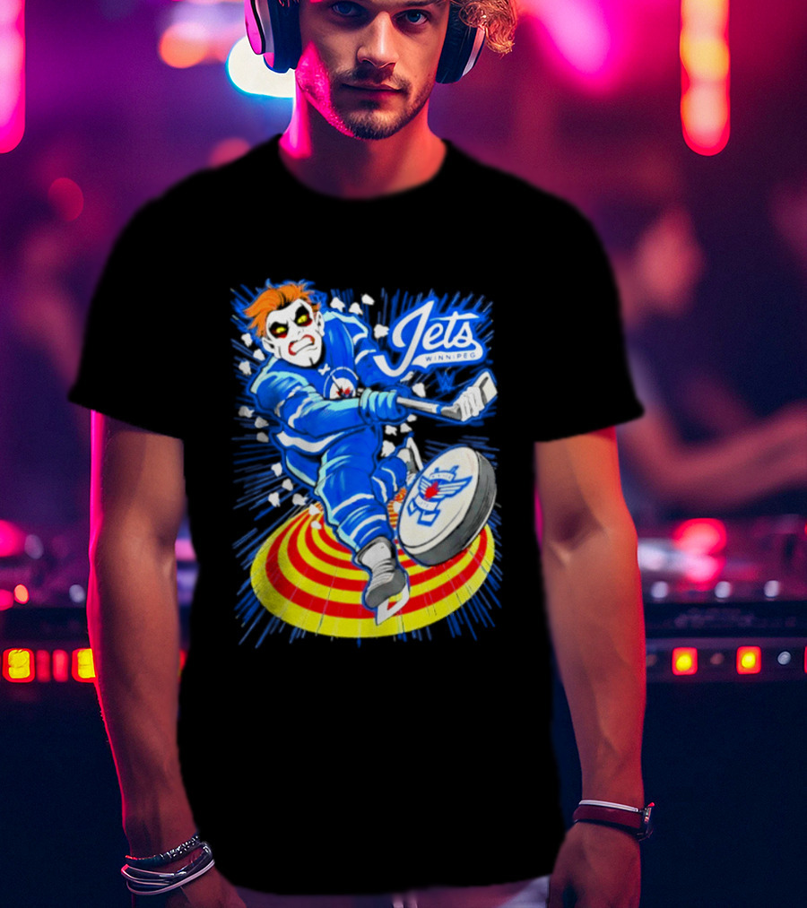 Winnipeg Jets Danhausen Winnipeghausen Hockey Collaboration T-Shirt