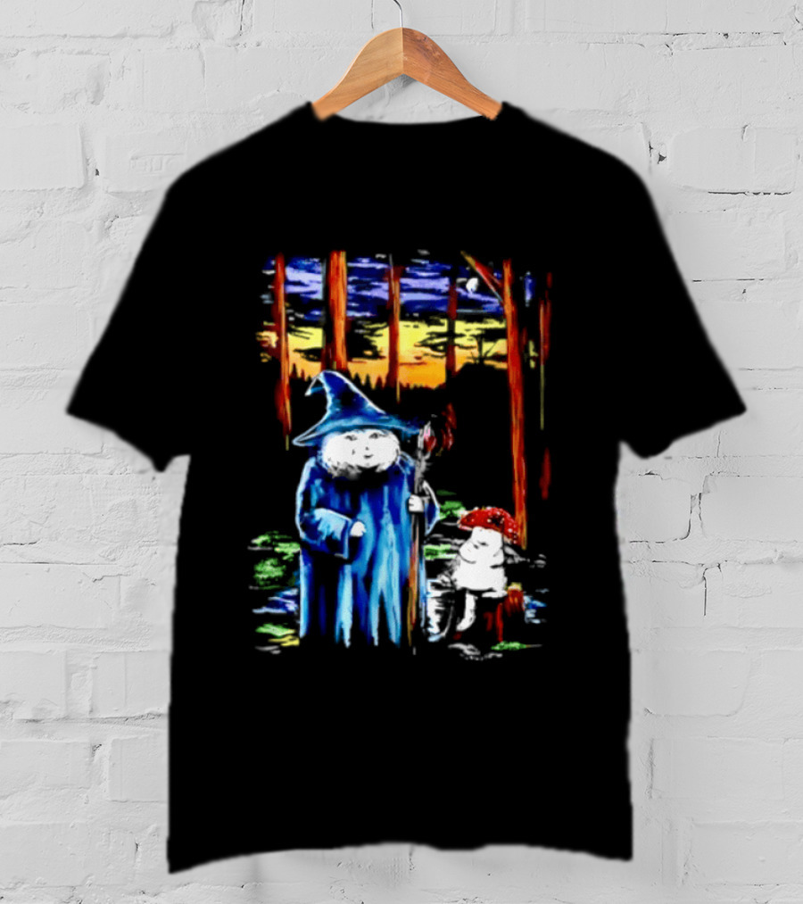 Witch Cat You Wanna Meet Up At The Bog Wizard And Mushroom T-Shirt