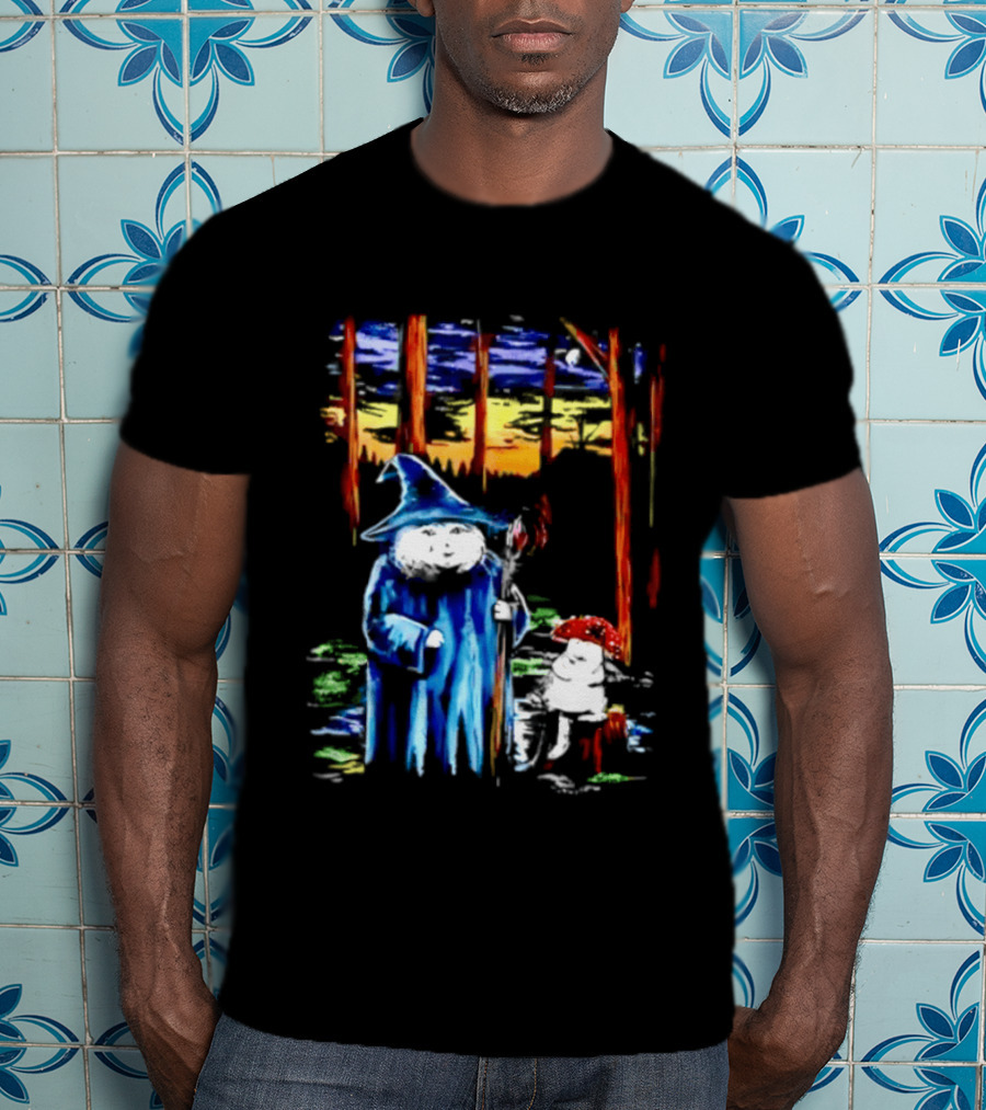 Witch Cat You Wanna Meet Up At The Bog Wizard And Mushroom T-Shirt