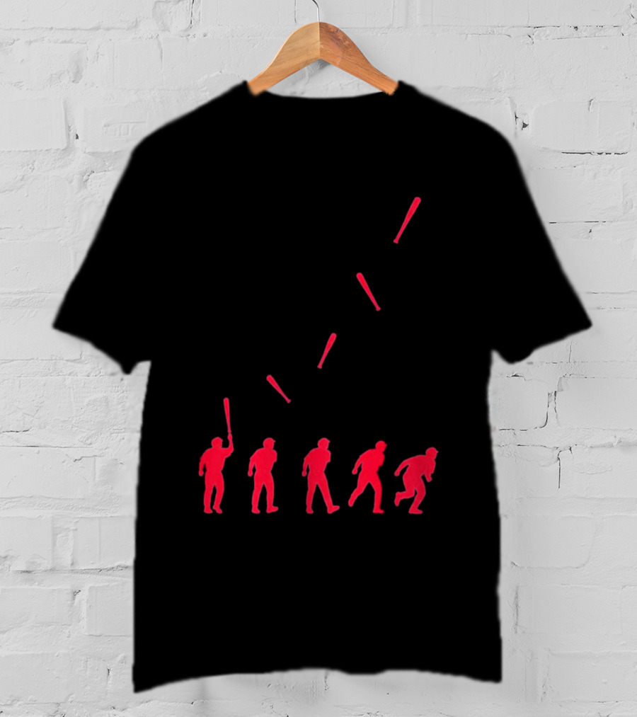Petey Halpin Cleveland Guardians Evolution Bat Flip Rally Sequence T-Shirt