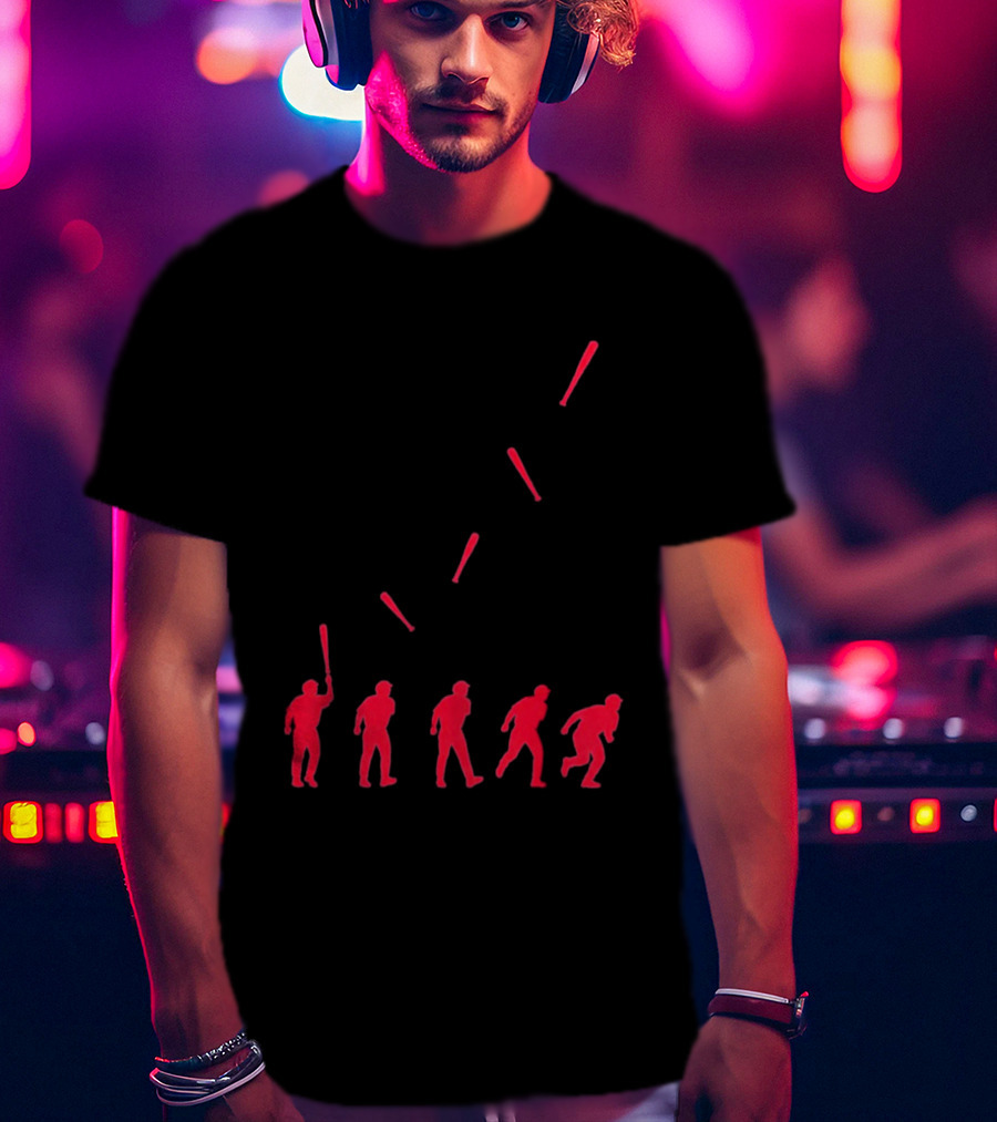 Petey Halpin Cleveland Guardians Evolution Bat Flip Rally Sequence T-Shirt