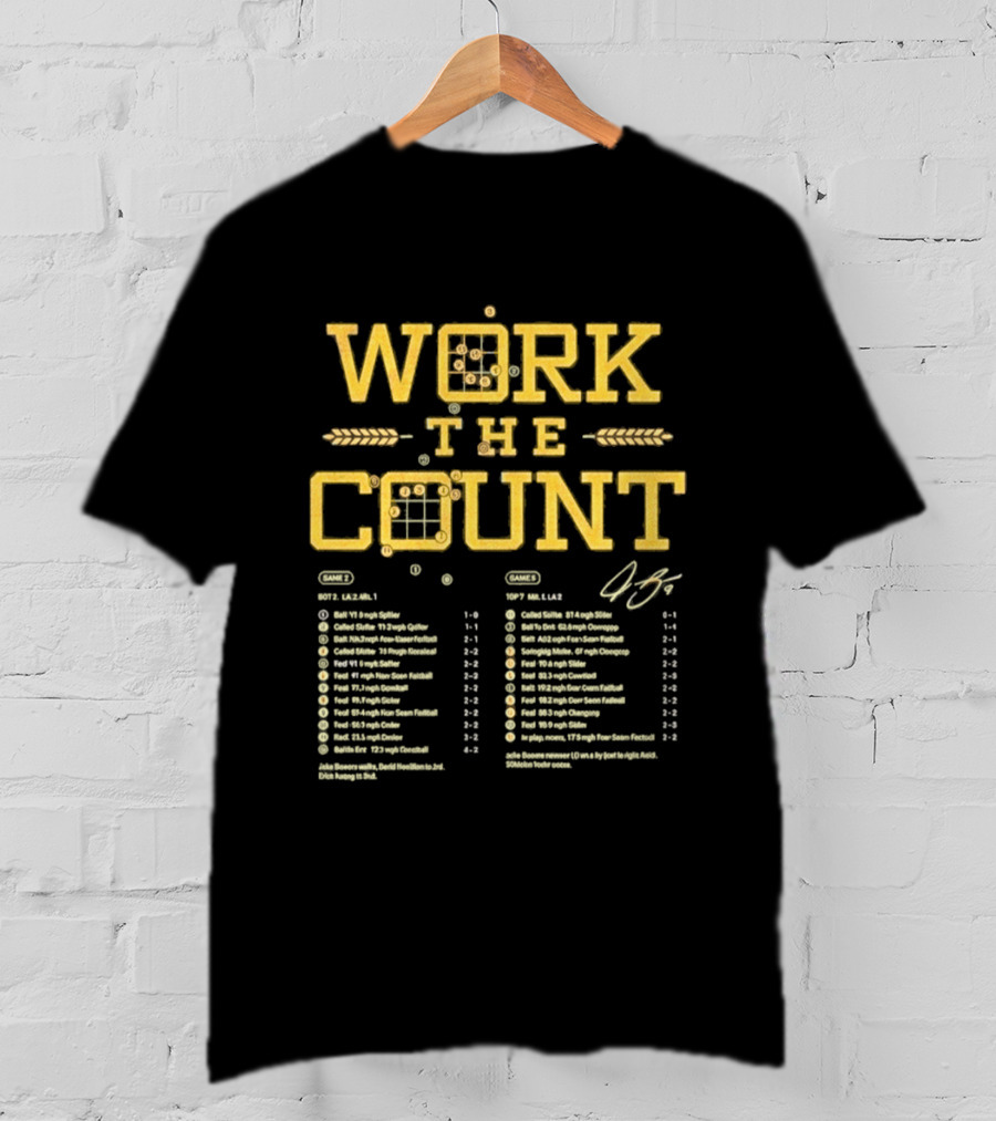Jake Bauers Work The Count Baseball Stats Wheat T-Shirt