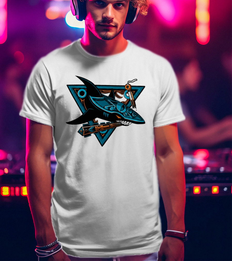 2026 San Jose Sharks Los Tiburones Geometric Tribal T-Shirt