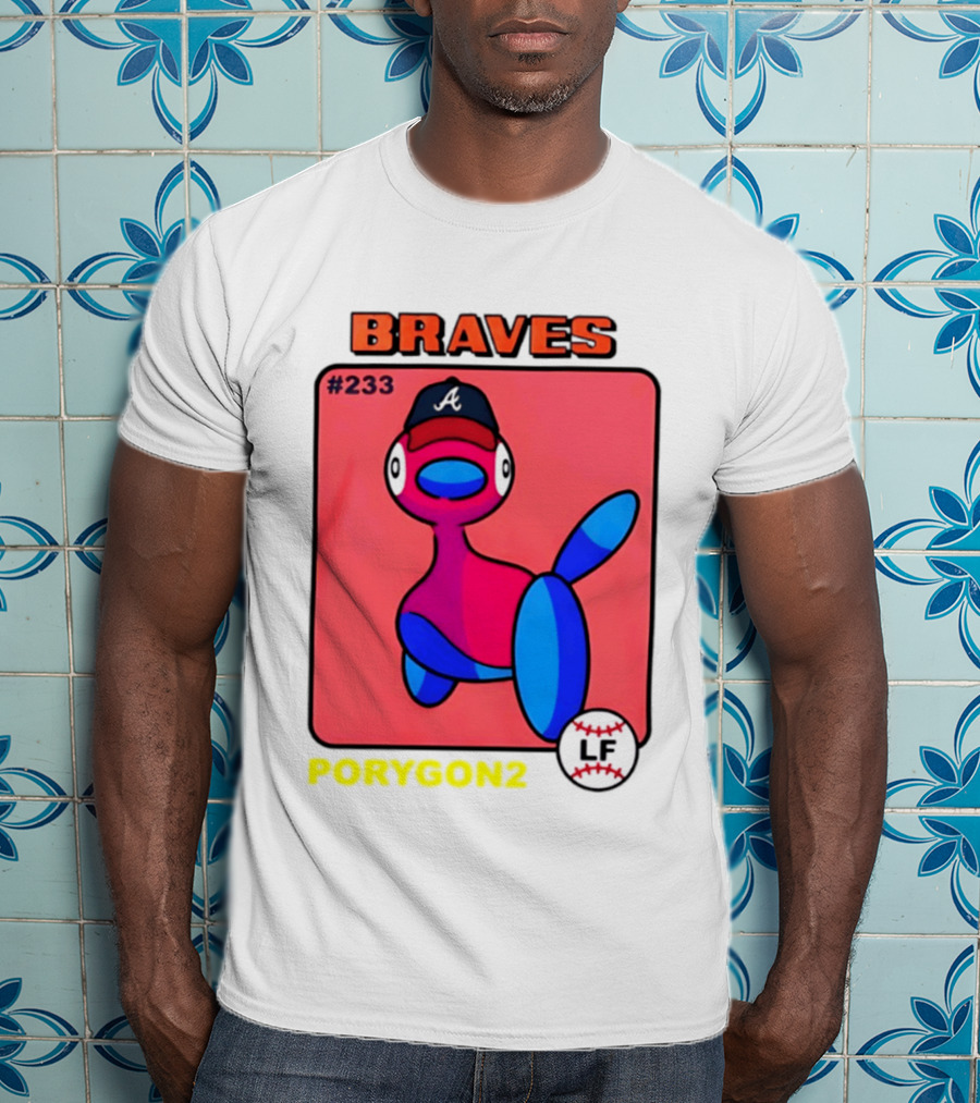 BRAVES Porygon2 Pokemon Crossover #233 LF Baseball Cap T-Shirt