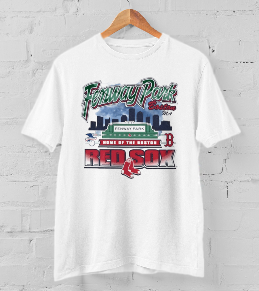 Fenway Park Boston 1912 Home Of The Boston Red Sox MLB Skyline T-Shirt