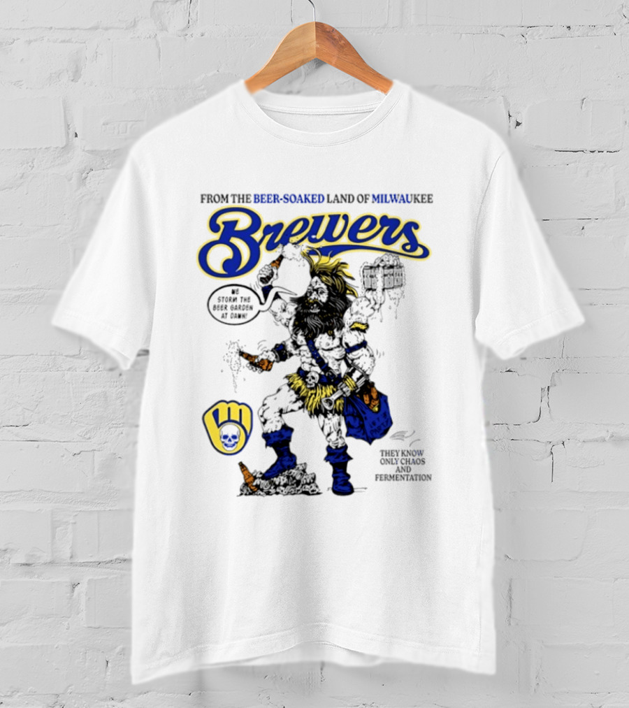 Brewers From The Beer Soaked Land Of Milwaukee Milwaukee Baseball Glove Hand T-Shirt