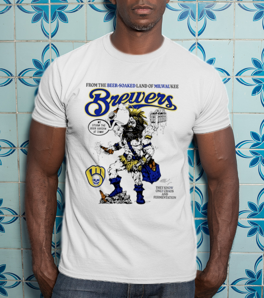 Brewers From The Beer Soaked Land Of Milwaukee Milwaukee Baseball Glove Hand T-Shirt
