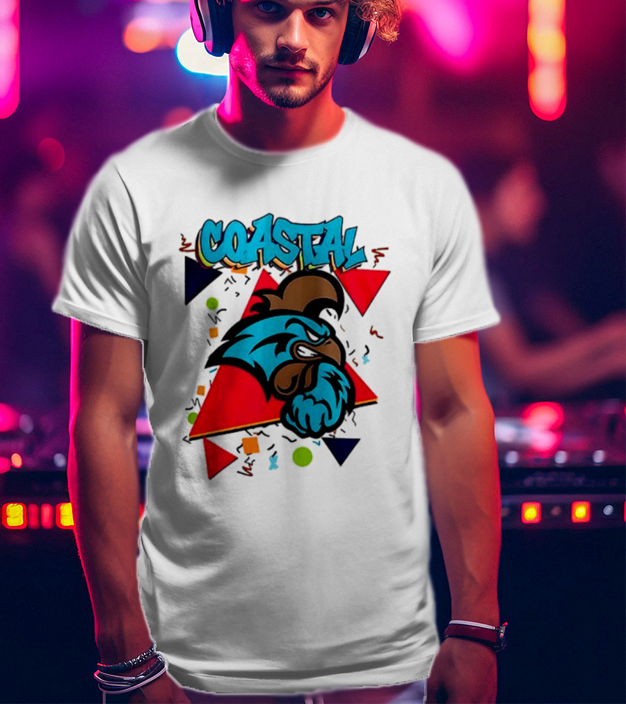Coastal Carolina Chanticleers 90s NCAA Football 2026 Two Sided T-Shirt