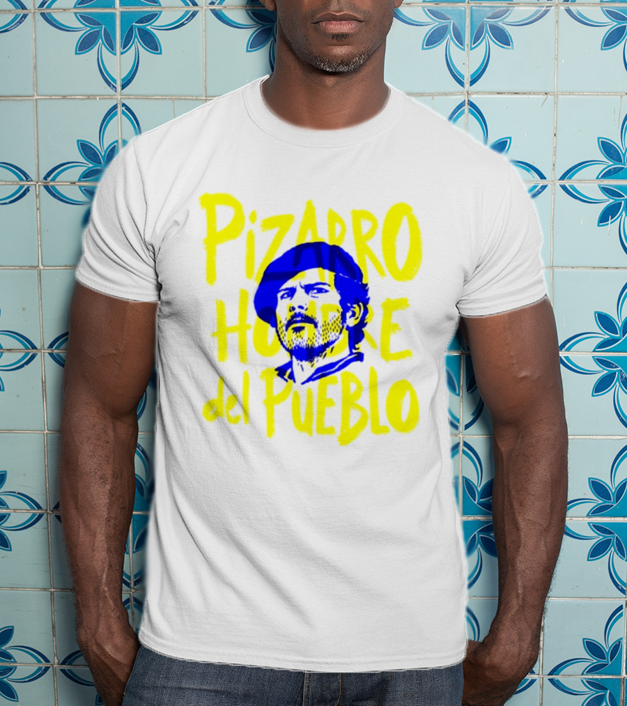 Pizarro Hombre Del Pueblo Latin American Yellow Blue T-Shirt