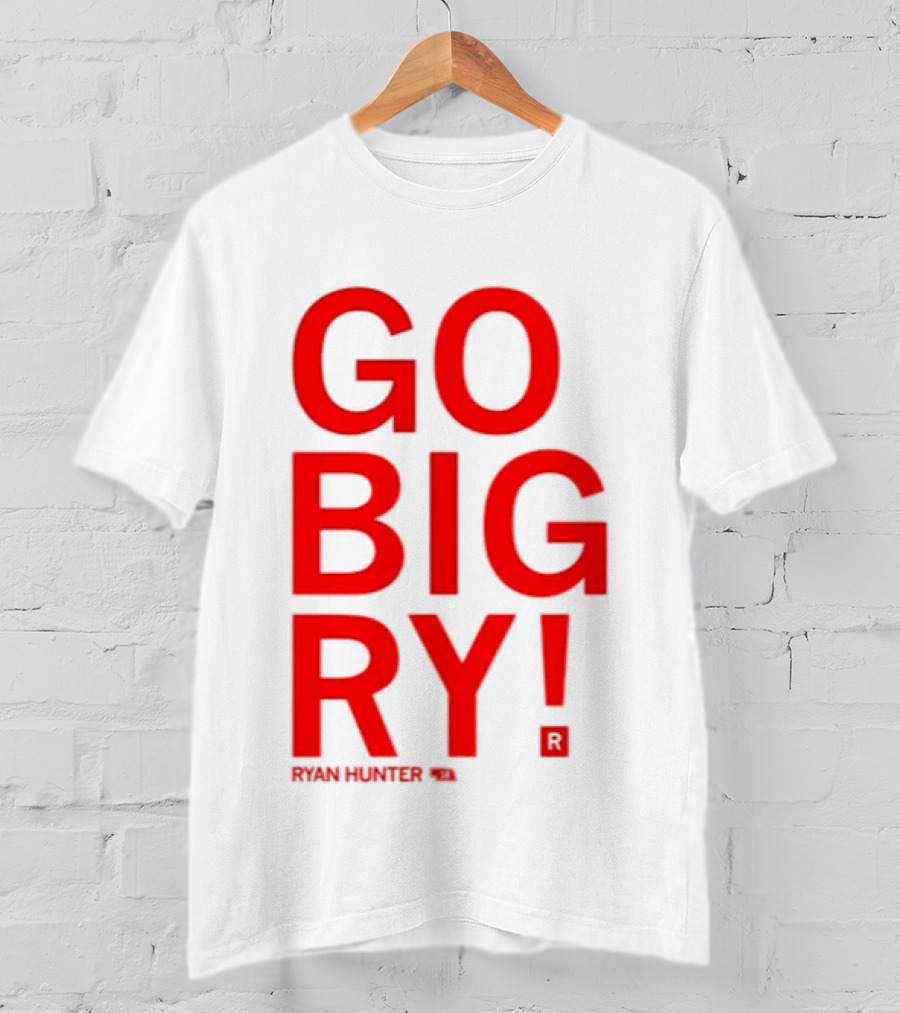 Ryan Hunter 18 Nebraska Huskers Volleyball NCAA Go Big Ry T-Shirt