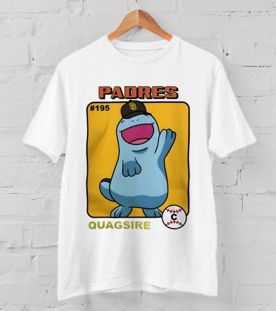 San Diego Padres Quagsire Pokemon Collaboration #195 T-Shirt