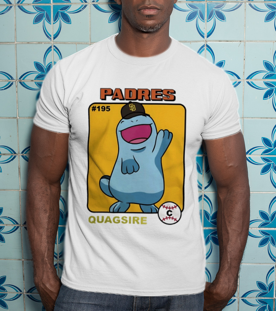 San Diego Padres Quagsire Pokemon Collaboration #195 T-Shirt