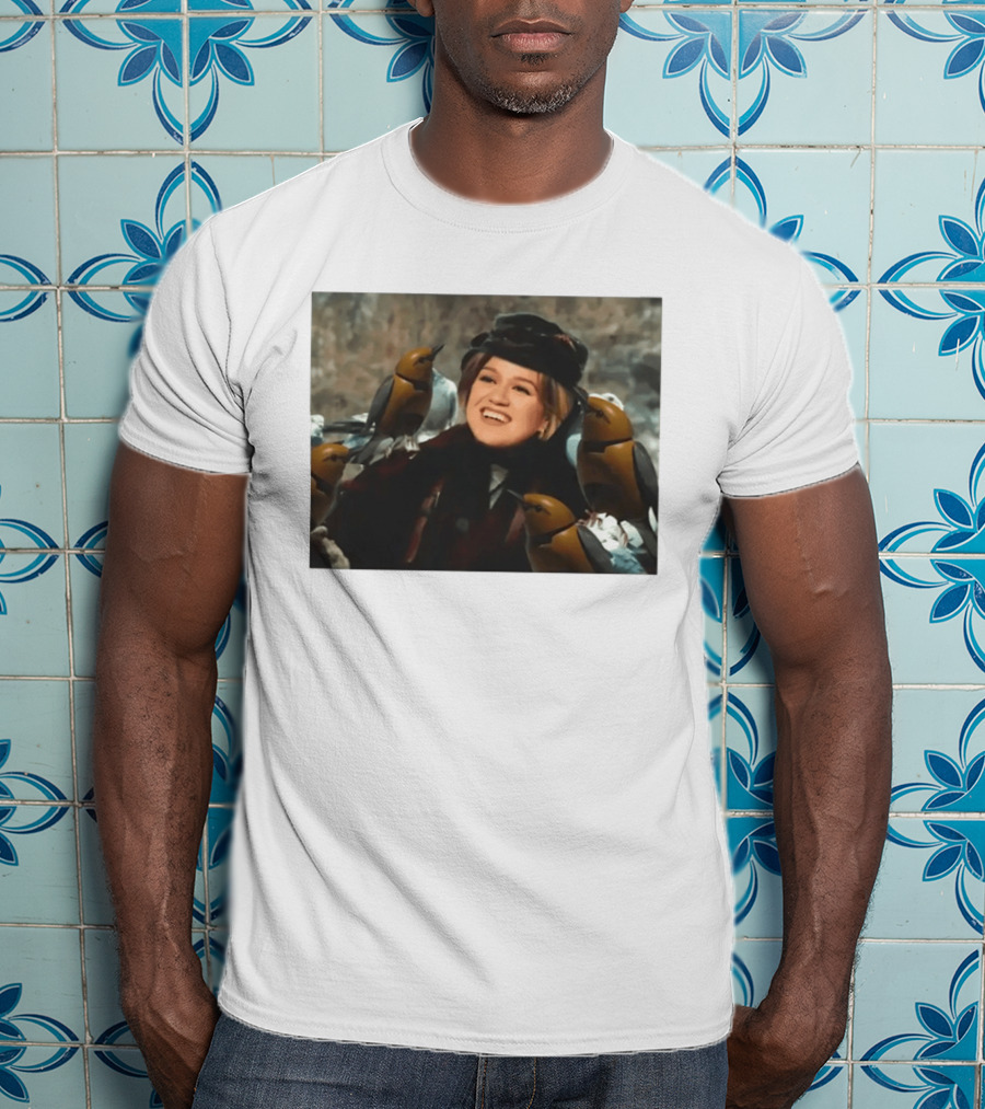 Kelly Clarkson With Birds Snow White T-Shirt
