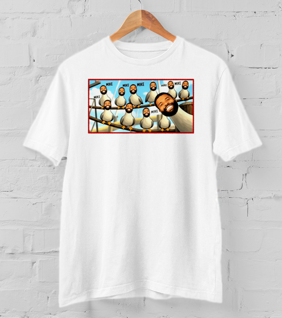 Trent Williams Mike Evans Meme Featuring Seagulls Repeating Mike San Francisco 49ers T-Shirt