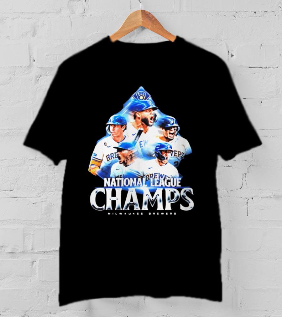 Milwaukee Brewers National League Champs 2026 Player Collage T-Shirt