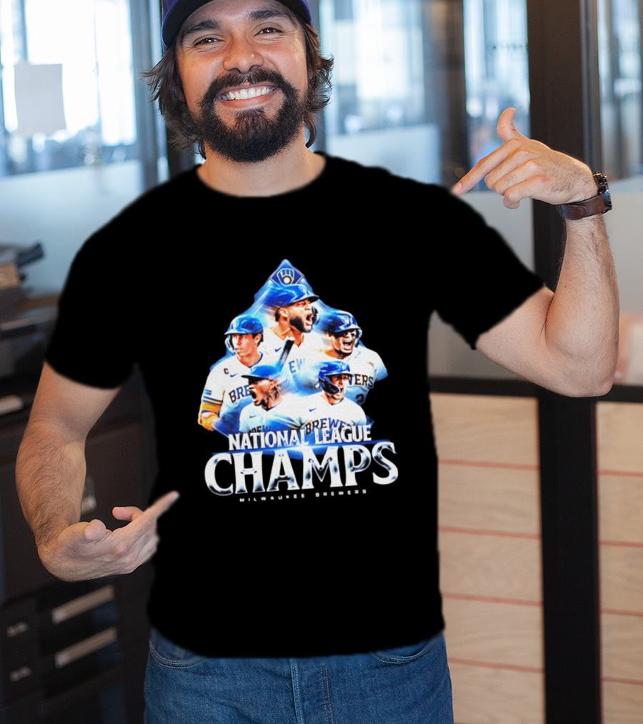 Milwaukee Brewers National League Champs 2026 Player Collage T-Shirt