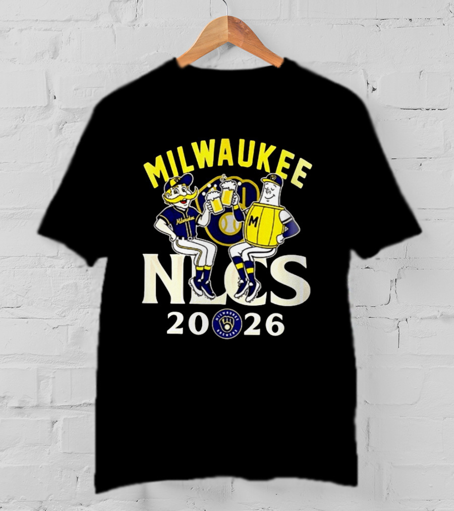 Milwaukee Brewers NLCS 2026 Beer Celebration With Glove T-Shirt