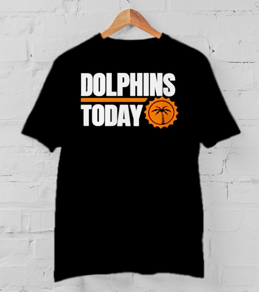 Dolphins Today Chat Sports Football Palm Tree T-Shirt