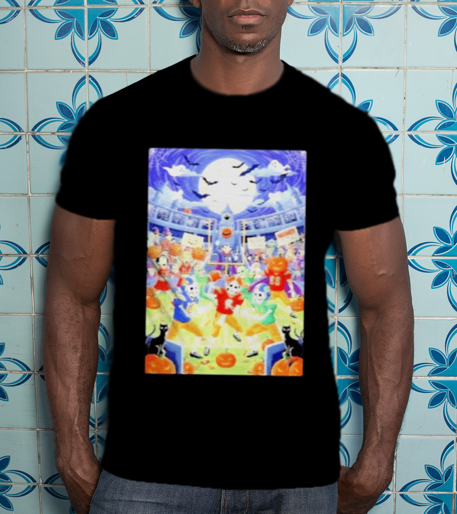 Halloween 2026 Skeleton Palloweet Football Spooky Game Party Pumpkin Night T-Shirt
