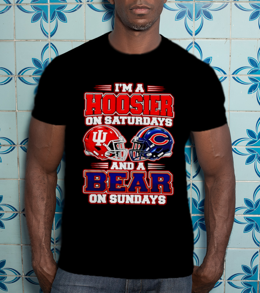 Indiana Hoosiers Saturdays Chicago Bears Sundays Fan 2026 T-Shirt