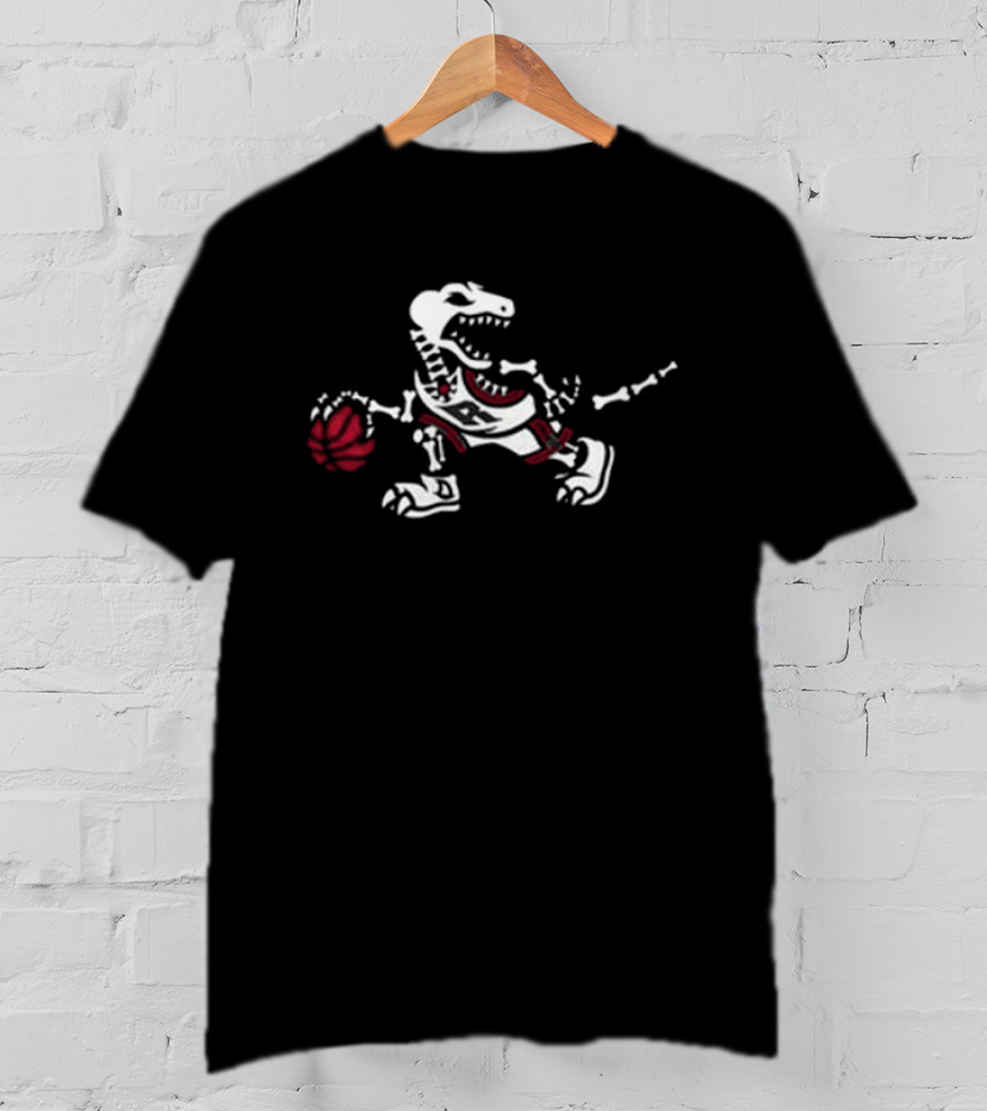 Toronto Raptors Skeleton Halloween Night 2026 Black T-Shirt