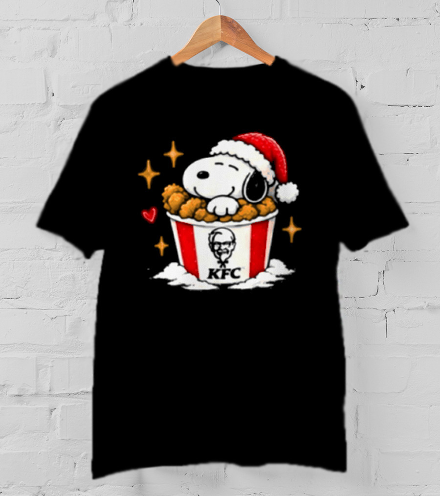 KFC Snoopy Christmas Chicken Bucket Holiday Special For Chicken Lovers T-Shirt