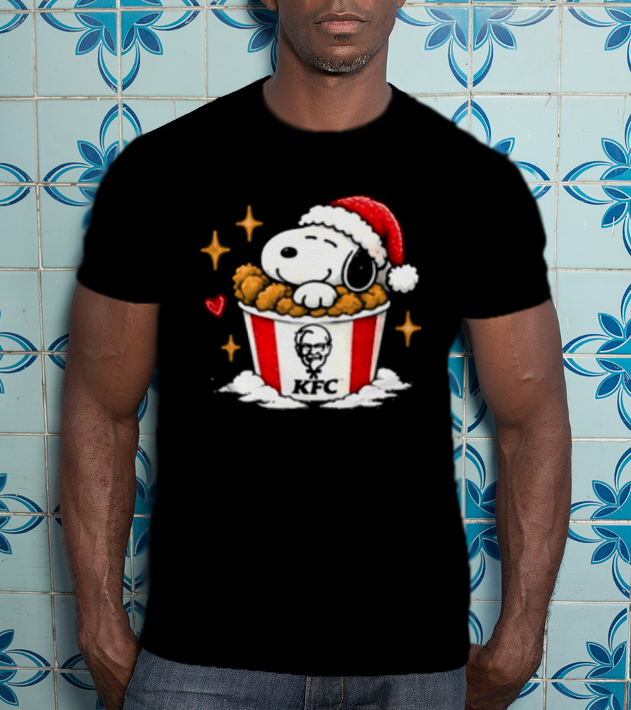 KFC Snoopy Christmas Chicken Bucket Holiday Special For Chicken Lovers T-Shirt