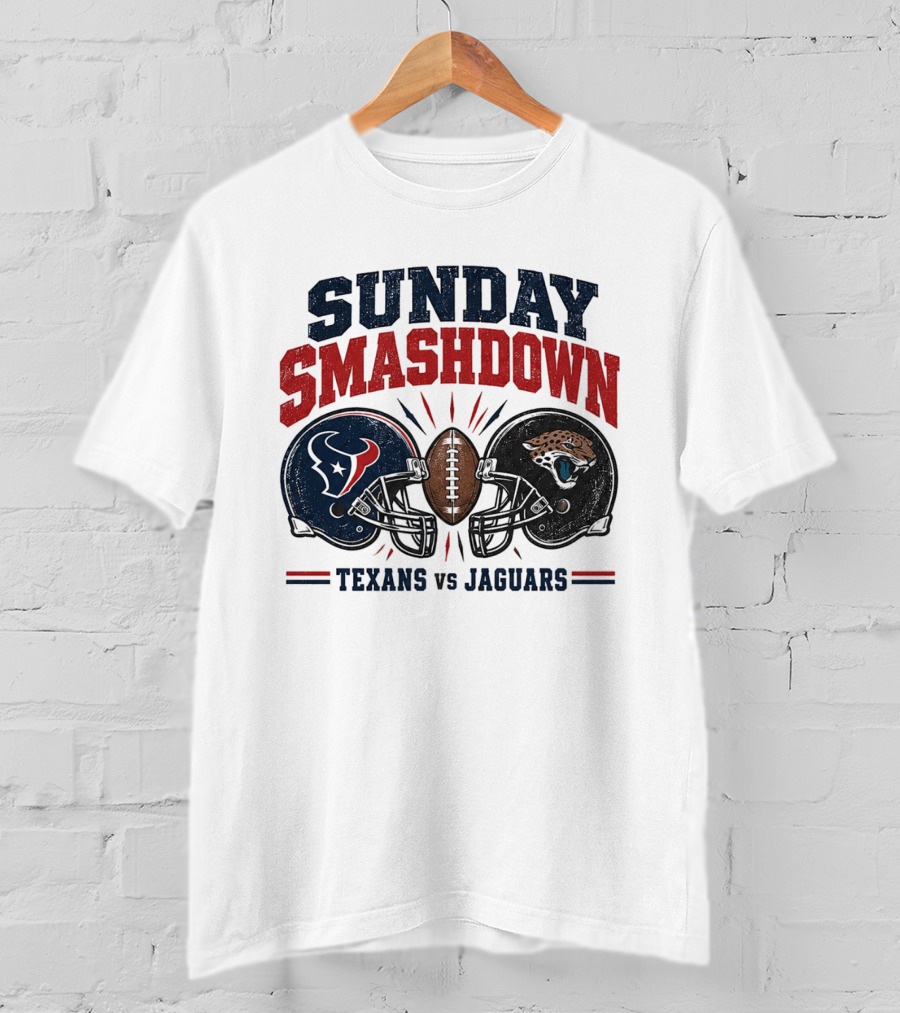 Sunday Smashdown 2026 Texans Vs Jaguars London Football Clash Week 6 T-Shirt