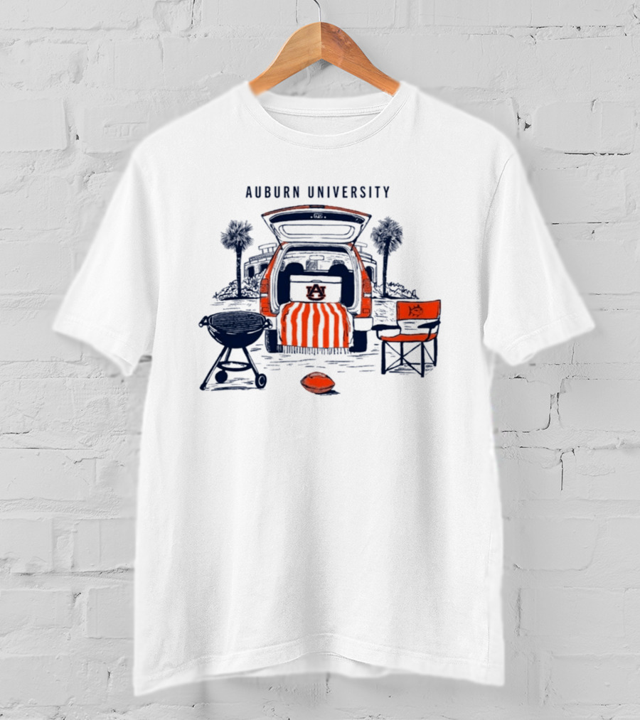 Auburn University Tailgate Scene With Auburn Tigers T-Shirt