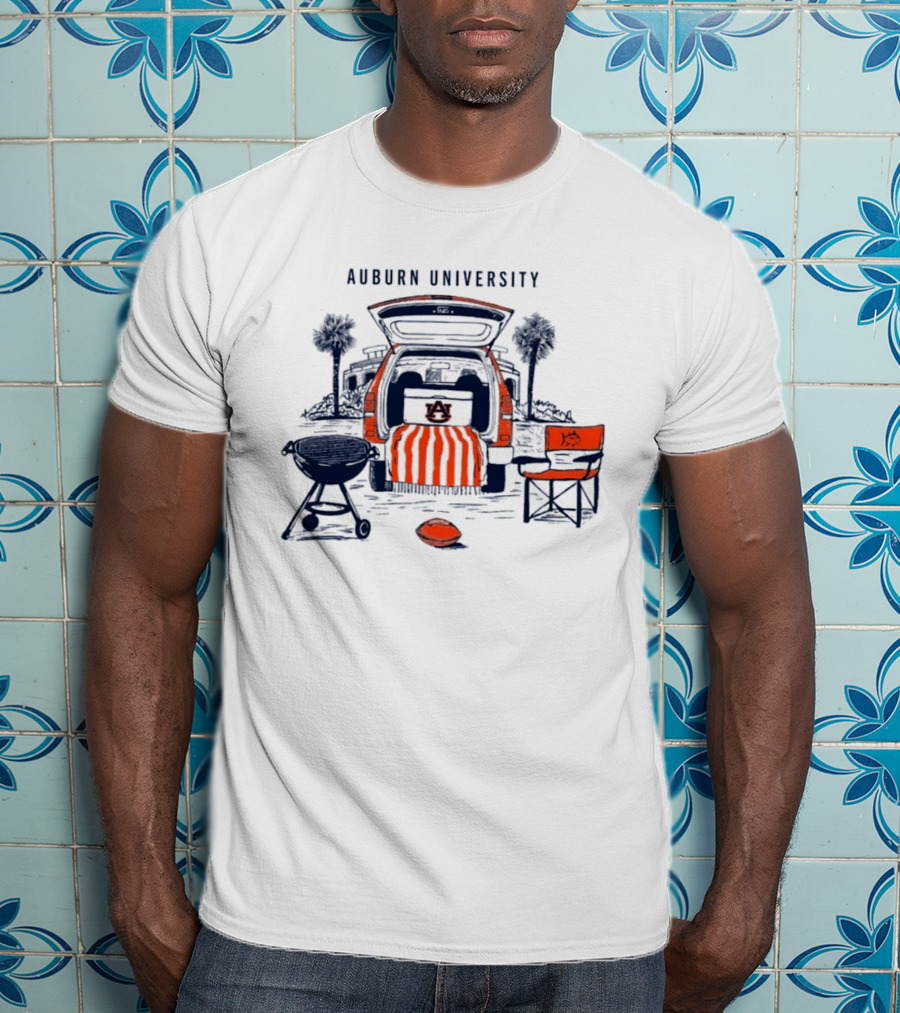 Auburn University Tailgate Scene With Auburn Tigers T-Shirt