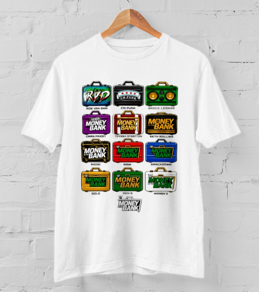 Money In The Bank Nostalgia RVD CM Punk Briefcases Collection T-Shirt