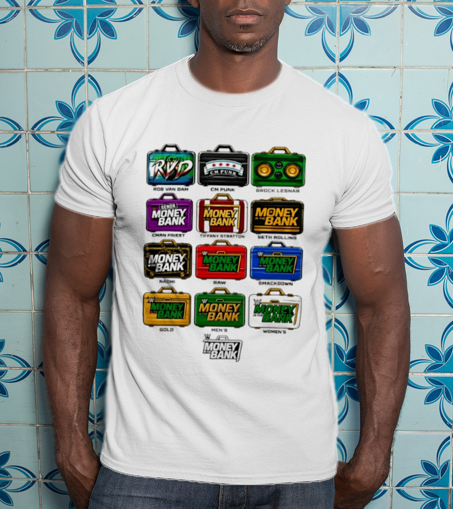 Money In The Bank Nostalgia RVD CM Punk Briefcases Collection T-Shirt