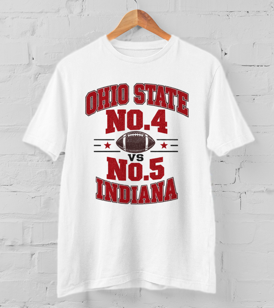 Ohio State No 4 Vs No 5 Indiana Football Showdown 2026 T-Shirt