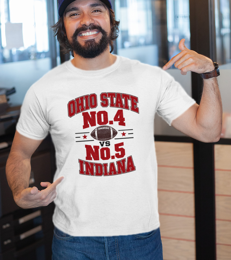 Ohio State No 4 Vs No 5 Indiana Football Showdown 2026 T-Shirt