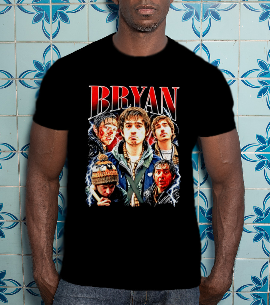 Bryan Actor Collage With Dramatic Expressions And Intense Scenes T-Shirt