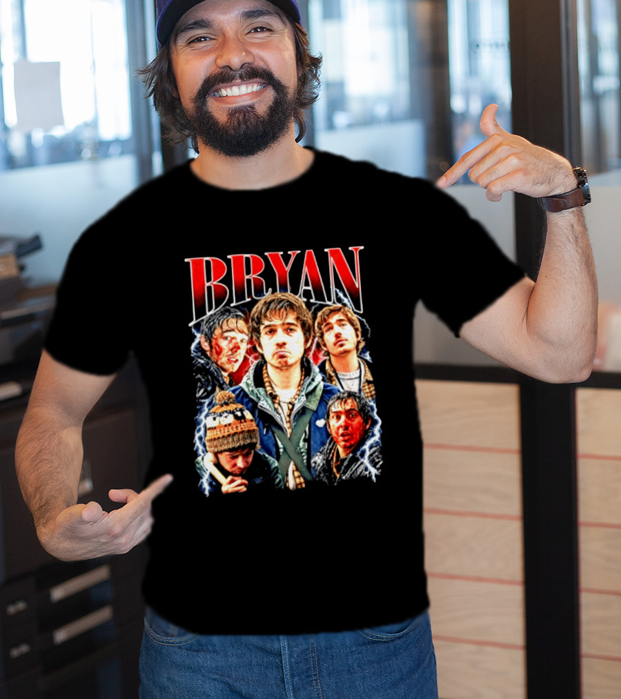 Bryan Actor Collage With Dramatic Expressions And Intense Scenes T-Shirt