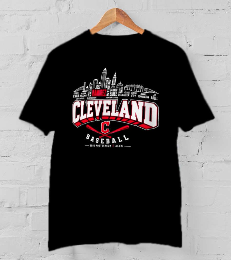 Cleveland Baseball 2022 Postseason ALCS Skyline Celebration T-Shirt