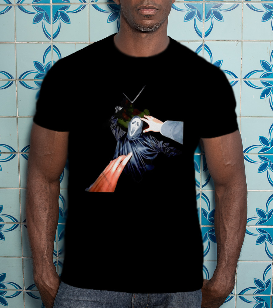 Ghostface Scream Horror Movie First Person Knife Encounter Halloween T-Shirt
