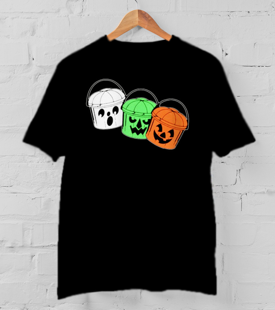 Ghost Pumpkin Candy Buckets Halloween 2026 T-Shirt