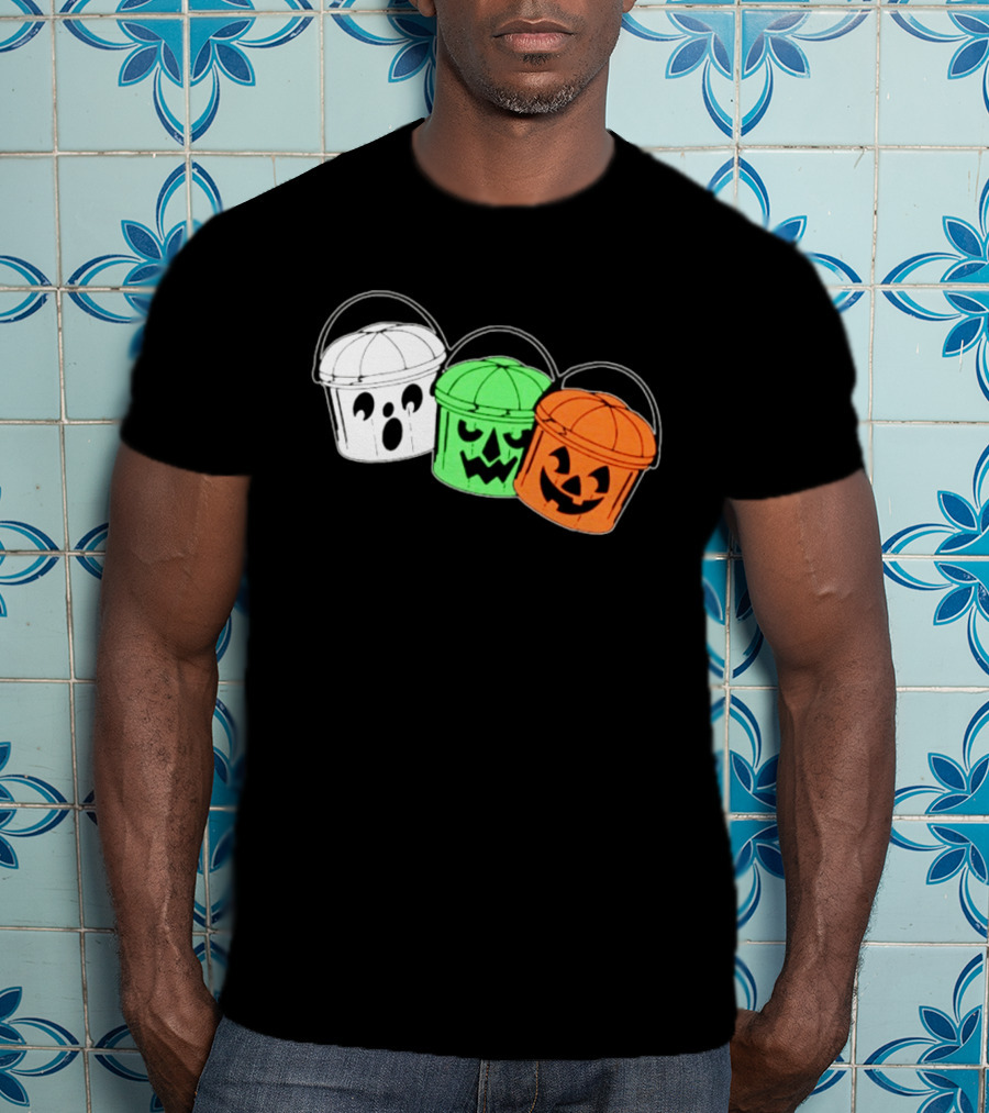 Ghost Pumpkin Candy Buckets Halloween 2026 T-Shirt