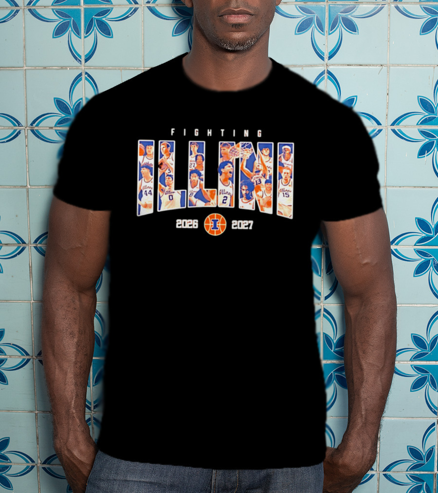 Illinois Fighting Illini Basketball 2026 2027 Roster NIL T-Shirt