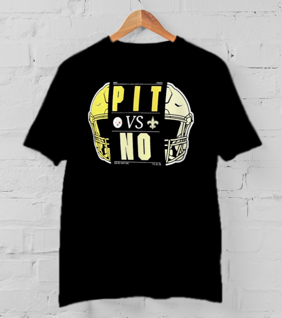 Pittsburgh Vs New Orleans International City Games 2026 Matchup Saints Vs Steelers T-Shirt